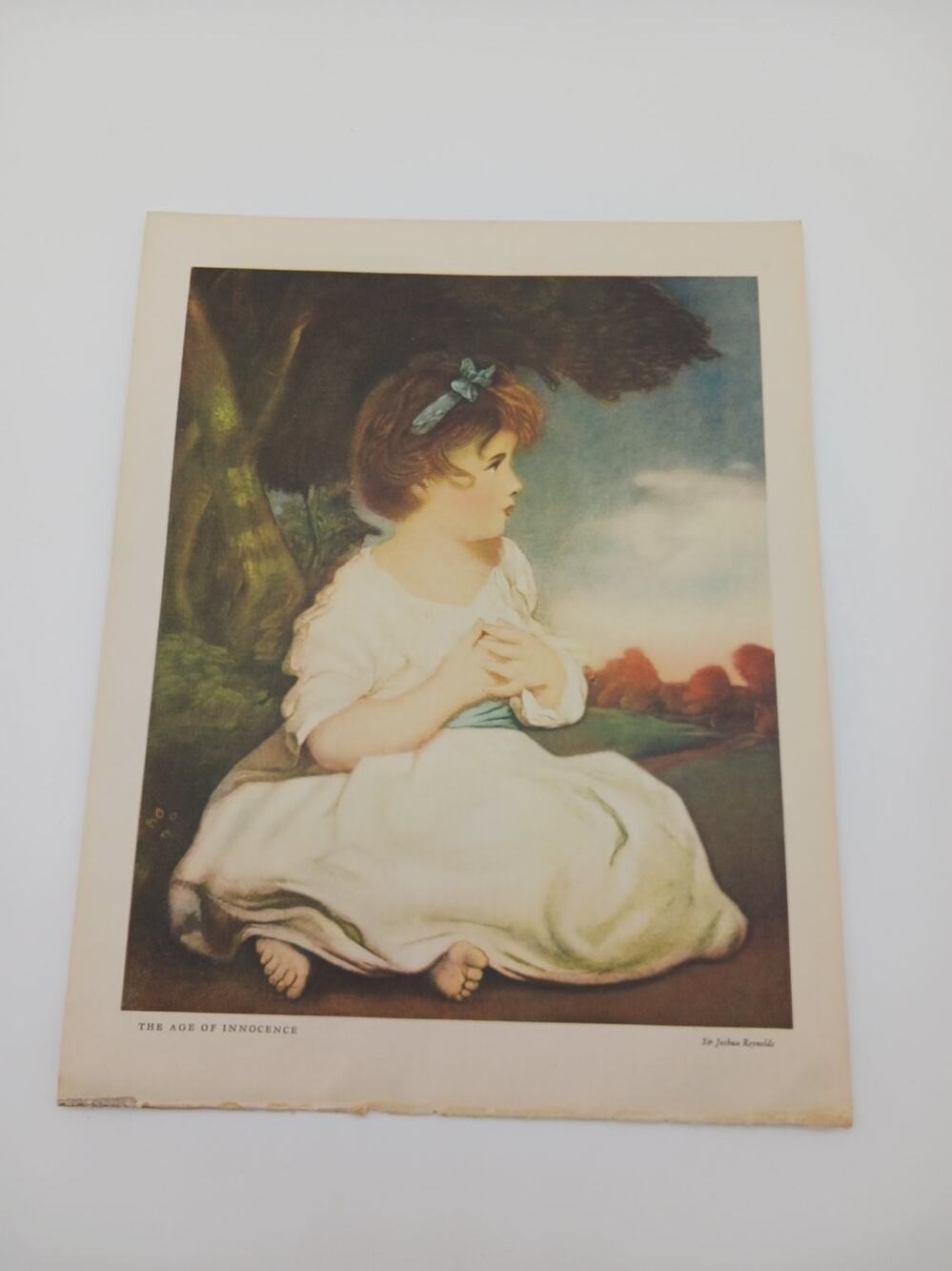 Sir Joshua Reynolds The Age of Innocence Book Plate Art Print Portrait Decor